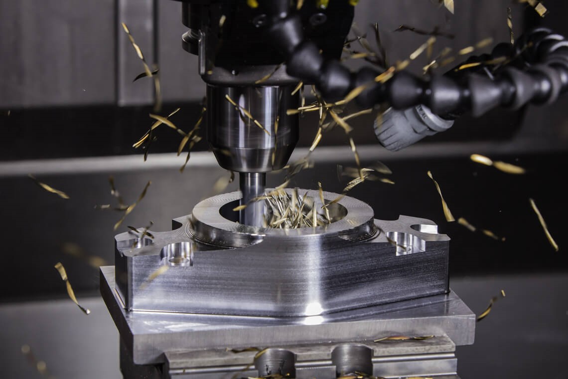 High-precision CNC production process for metal parts